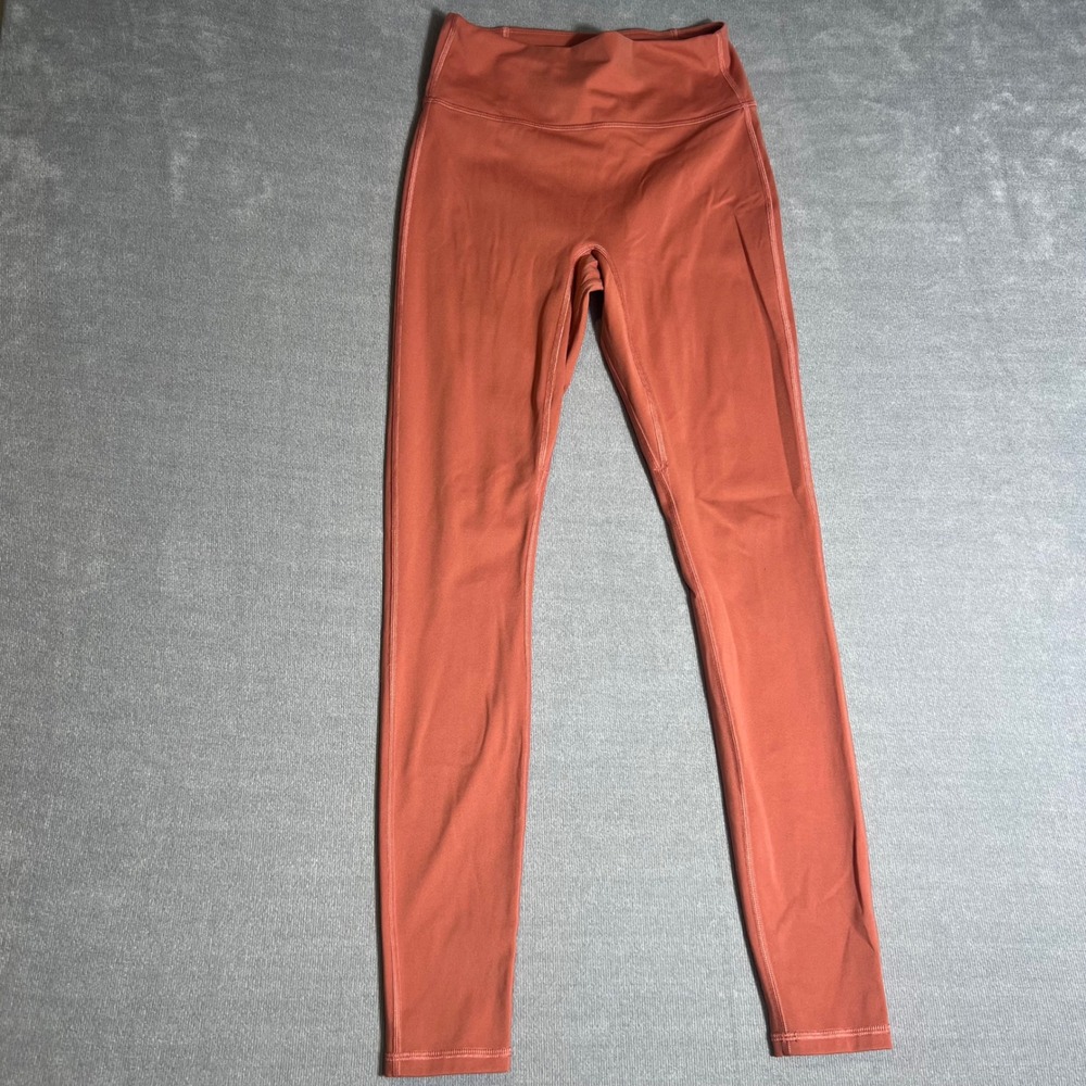 Fabletics Motion365 High Waisted Leggings Clay Orange Mesh Back LG1939417 Small
